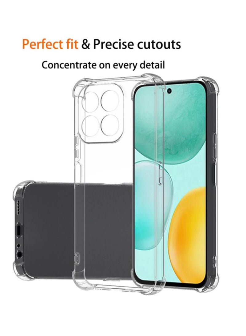GMATE Honor X6c - Ultra Clear Flexible Shockproof Silicone  Back Cover With Raised Edge Bumps Protection - Transparent - Image 4
