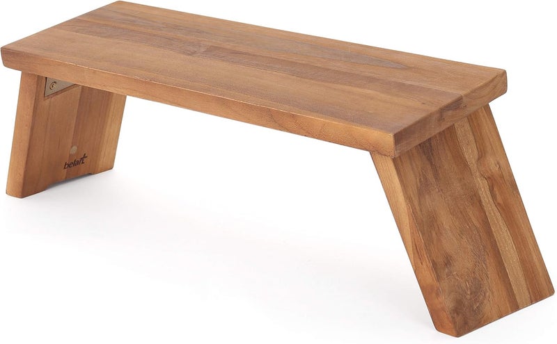 Belari Teak Meditation Bench - Meditation Seat - Meditation Stool - Kneeling Meditation Chair - Portable Folding Meditation Bench - Seiza Yoga Meditation Bench - Prayer Bench (Teak) - Image 1