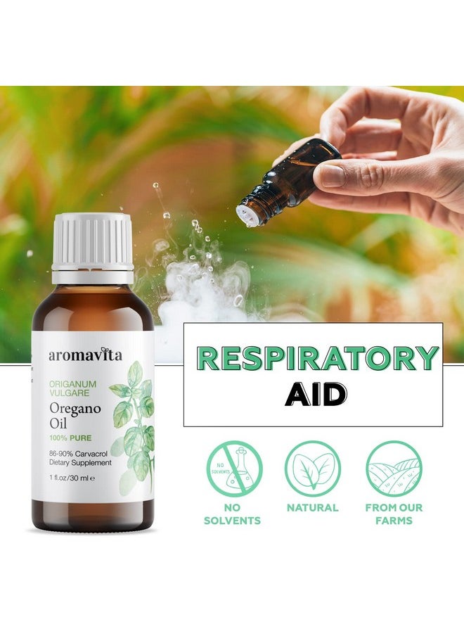 Aromavita - Essential Oil Of Oregano100% Pure Undiluted Non Gmo Extra Strength Organic Greek Oregano Oilover 86% Carvacrol Oregano Extract Liquid Nutritional Dietary Supplement 1.7 Fl.Oz/50Ml - Image 1