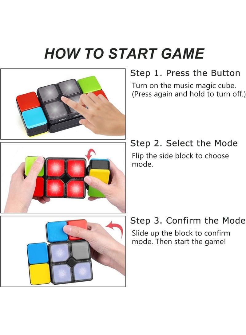 NANAO مكعب سحري إلكتروني مع موسيقى وأضواء ملونة للمراهقين والأطفال، لعبة أحجية خيالية، ألعاب تعليمية، أفضل هدية عيد ميلاد 6 7 8 سنوات - Image 4