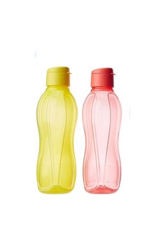 Tupperware Home And Sport Accessories  Tupperware Plastic Water  Bottle And Shaker Mutlicolour flip top 500 ml 2 piece set  - Image 1
