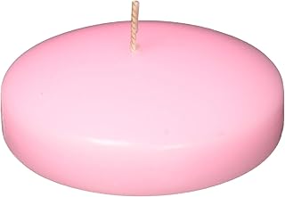 Mega Candles - Unscented 3" Floating Disc Candles - Pink, Set of 4 - Image 1