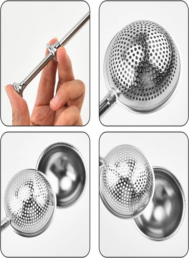 aoukoslt Silver 304 Stainless Steel Flour Powder Filter Spoon, Baker Dusting Wand For Sugar Flour Spices, Flour Sugar Powder Spoon Kitchen Tools Baking Sifters Baking Tools and Accessories, Baking Sifters - Image 5