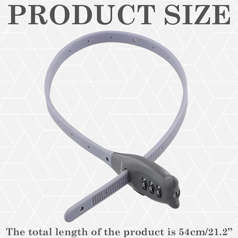 Zip Tie Lock 3-Digit Combination Lock Keyless Cable Lock - Resettable Lock with One-Pull Tightening for Bikes Luggage Cabinets - Image 2