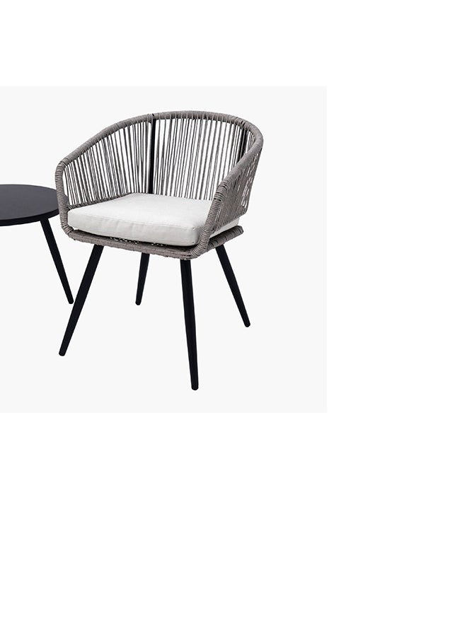 Home Box Fresca Coal 3-Piece 2-Seater Outdoor Balcony Set with Cushions 59 x 74 x 55 cm  - Image 5