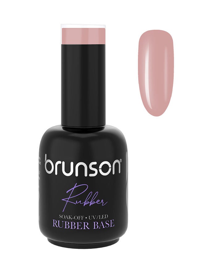 brunson Rubber Base Gel Nail Polish Long Lasting Gel Polish Base for Chip-Free Shine Strengthens French Manicure Pedicure Rubber Base Coat UV/LED Rubber Gel Soak Off Nail Art Hard Gel Polish 18ml  BRB43