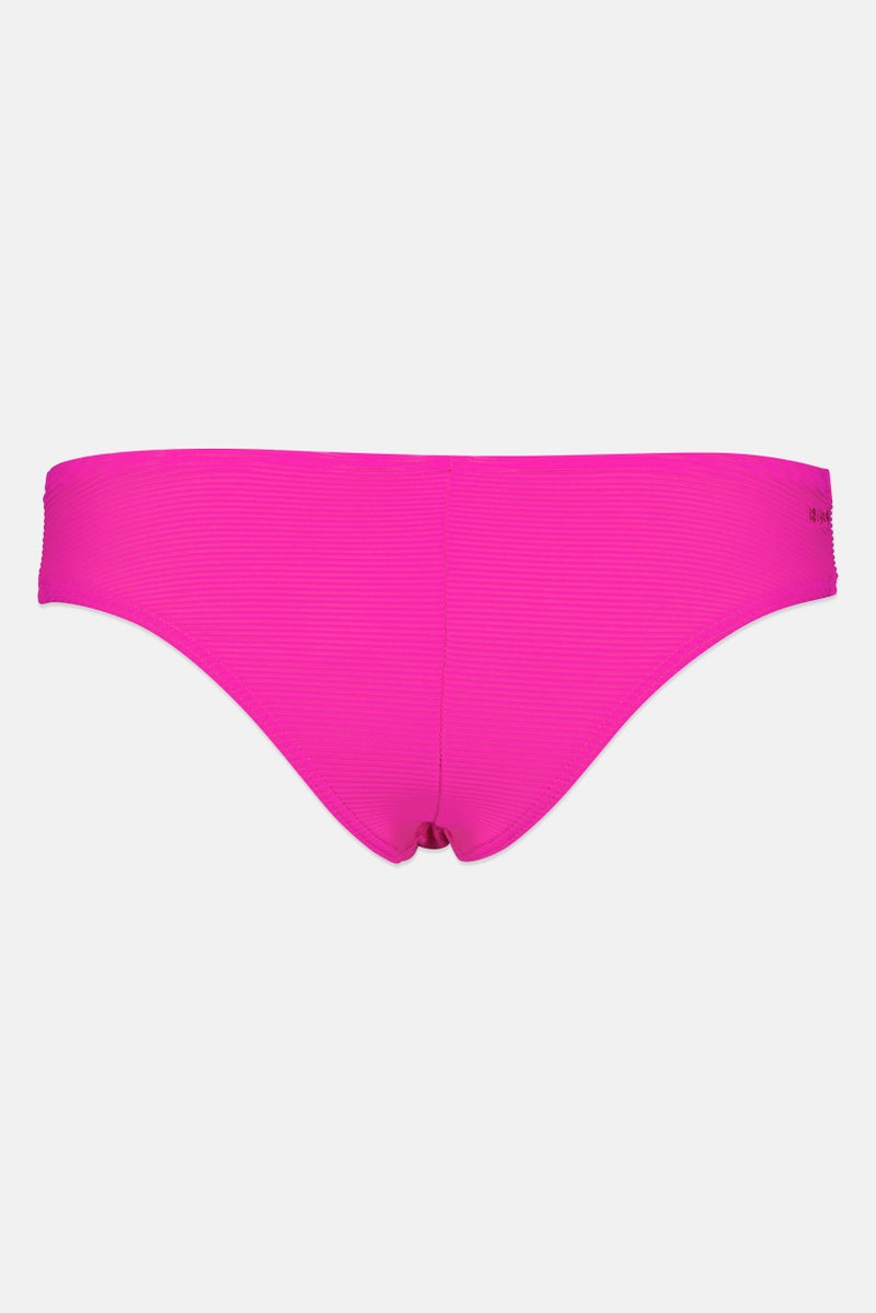 Billabong Women Ribbed Bikini Bottom, Dark Pink - Image 2