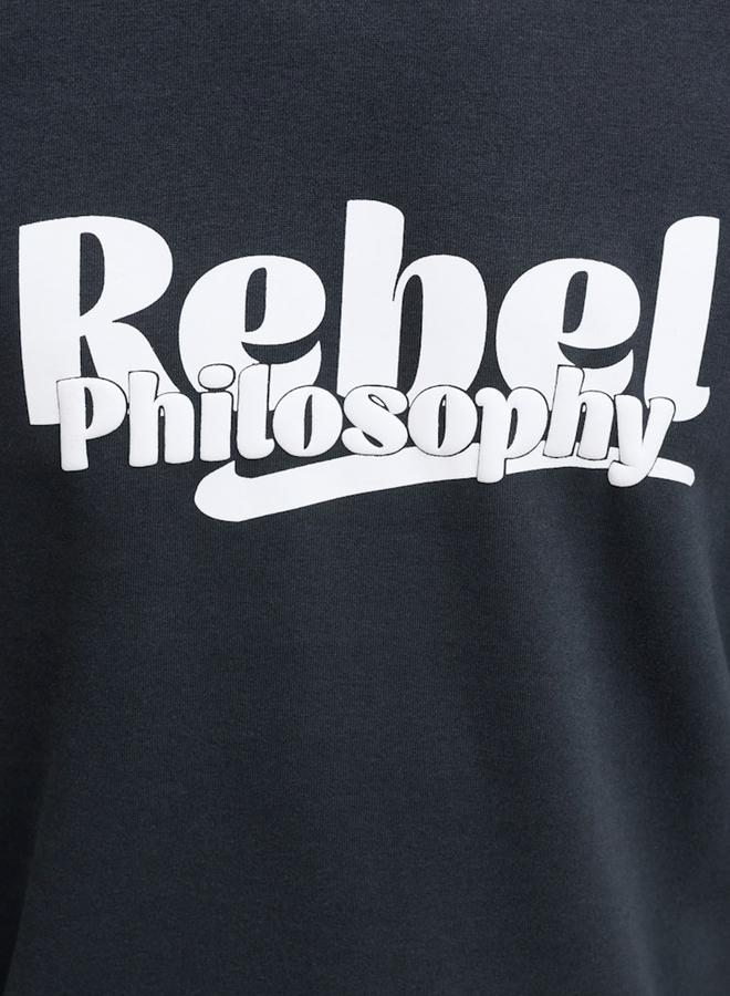 Rebel JREBRAKIM Slogan Print Round Neck Sweatshirt - Image 2