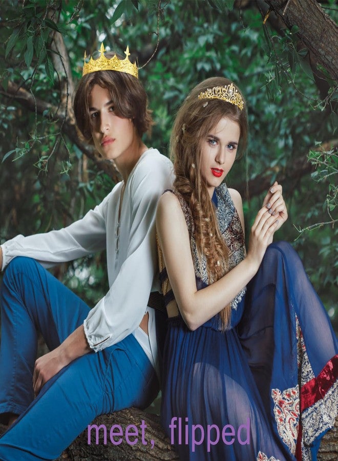 VELSCRUN 2 Pcs Crown for Men Women, Crowns for Men Metal, Gold King Queen Crown Tiaras for Women, Prince Crown Princess Tiaras for Girls, Birthday Prom Wedding Halloween Party Hair Accessories - Image 2