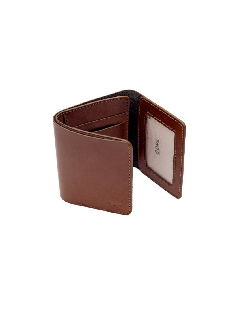 Odra Leather Trifold Genuine Leather wallet Buck Brown - NO42 - Image 5