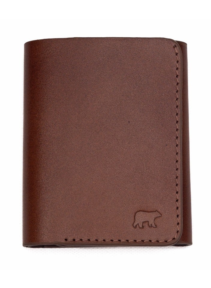 Odra Leather Trifold Genuine Leather wallet Buck Brown - NO42 - Image 2