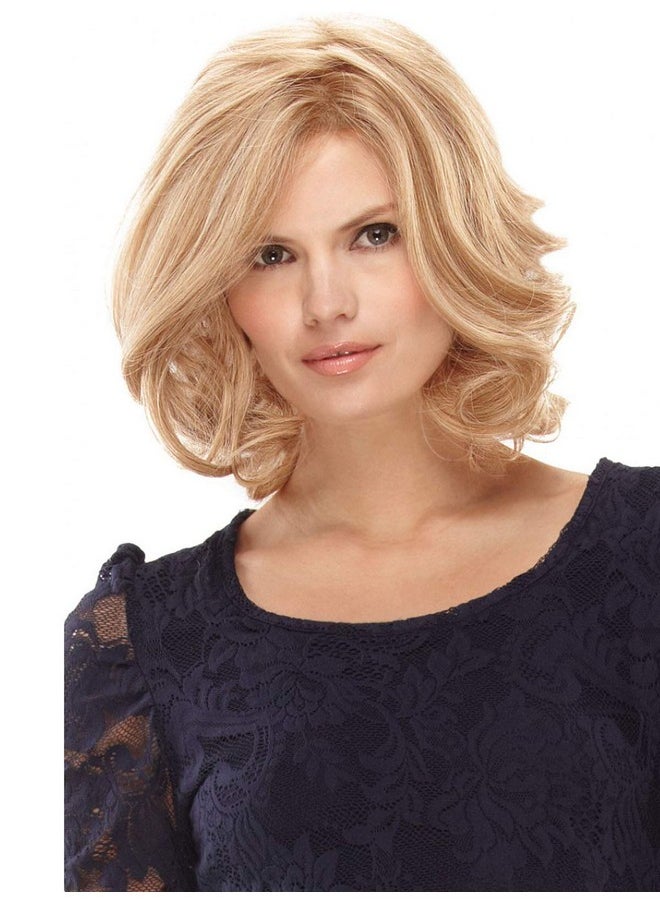 Royalfirst Royalfirst Wigs for Women Blonde Hair Medium Length Wavy Curly Synthetic Hair Full Wigs  - Image 1