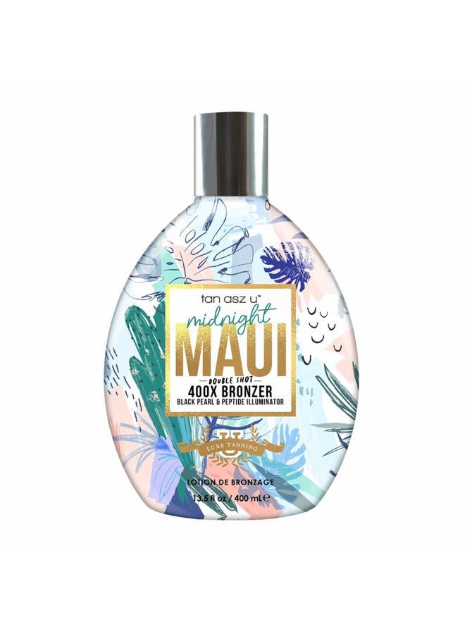 TAN ASZ U Midnight Maui Double Shot 400X Bronzer Cream- 13.5 oz