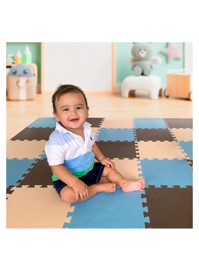 كول بيبي كولبابي لينة غير سامة لعبة طفل حصيرة ، حصيرة لعبة للأطفال ، والألغاز الملونة حصيرة ، 16 قطعة . - Image 2