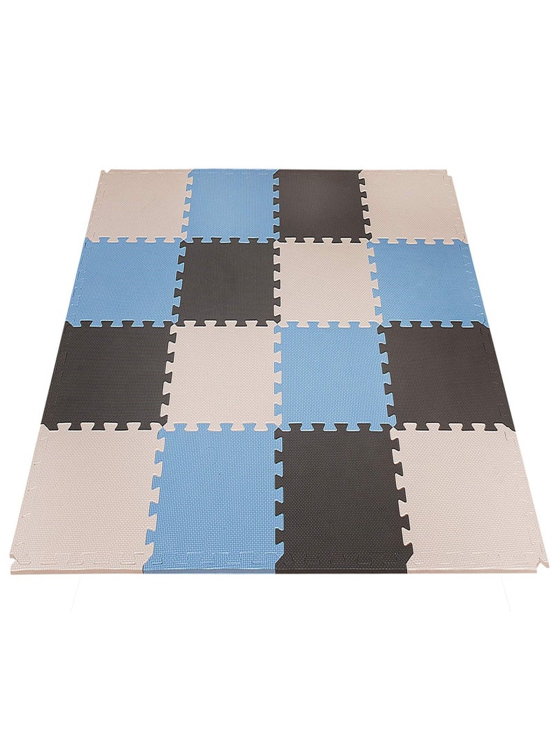 كول بيبي كولبابي لينة غير سامة لعبة طفل حصيرة ، حصيرة لعبة للأطفال ، والألغاز الملونة حصيرة ، 16 قطعة . - Image 1