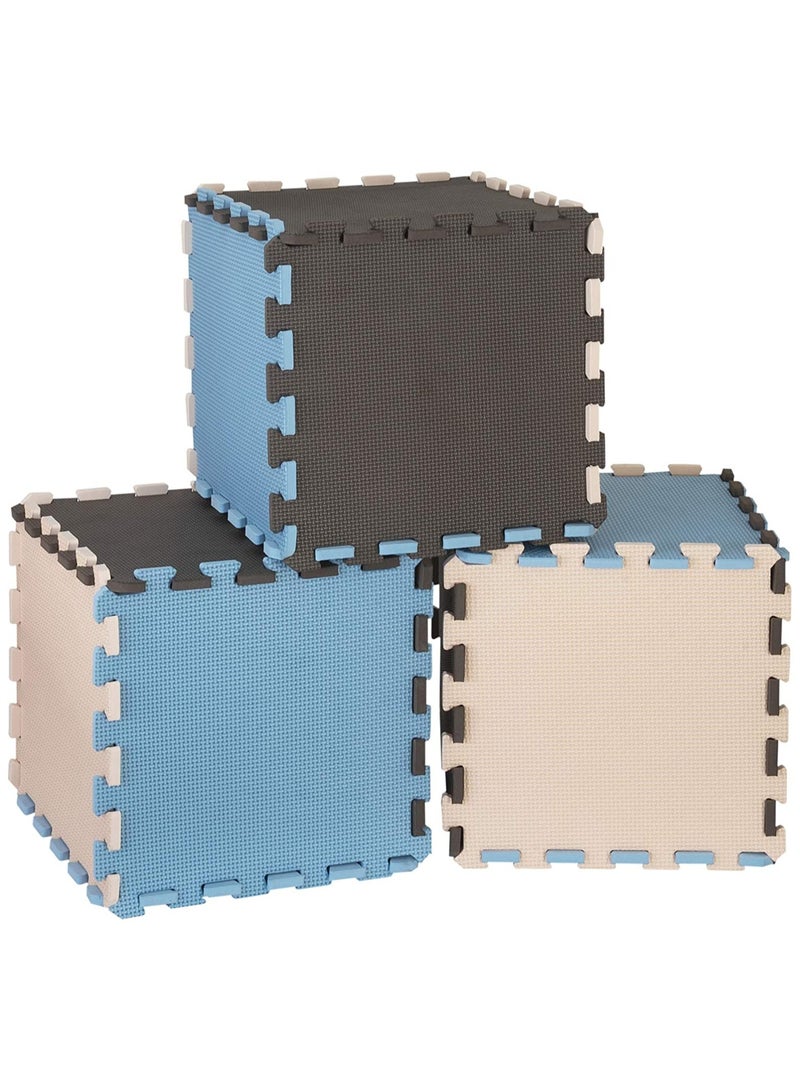 كول بيبي كولبابي لينة غير سامة لعبة طفل حصيرة ، حصيرة لعبة للأطفال ، والألغاز الملونة حصيرة ، 16 قطعة . - Image 5