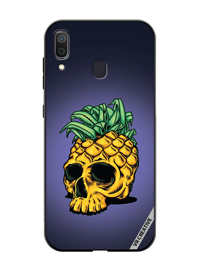 VR CREATIVE Protective Case Cover For Samsung Galaxy A30 Pineapple Skull Design Multicolour - Image 1