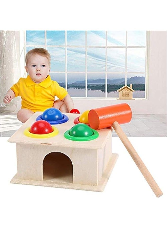 Kids Hammering Game Wooden Ball Hammer Box Toddler Toys Children Early Learning Educational Toy - Image 2