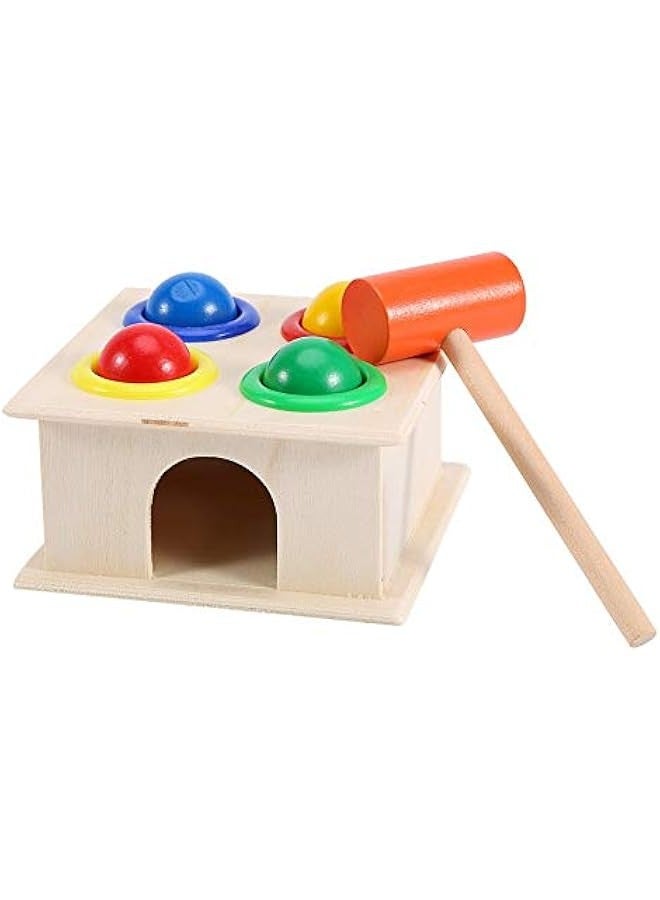 Kids Hammering Game Wooden Ball Hammer Box Toddler Toys Children Early Learning Educational Toy - Image 1