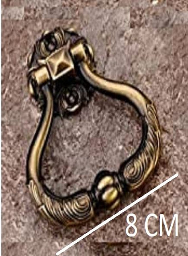 JWL Rajwadi Knob Door Knocker (Antique Brass Finish) 2 Piece - Image 2