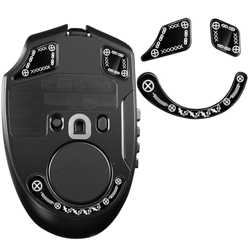immoenuc Glass Mouse Skates for Razer Naga V2 Pro Wireless Gaming Mouse Feet Pads Smooth Durable Game Mice Accessories Slimmer Toughened Glass Fabrication (Printing Pattern) - Image 1