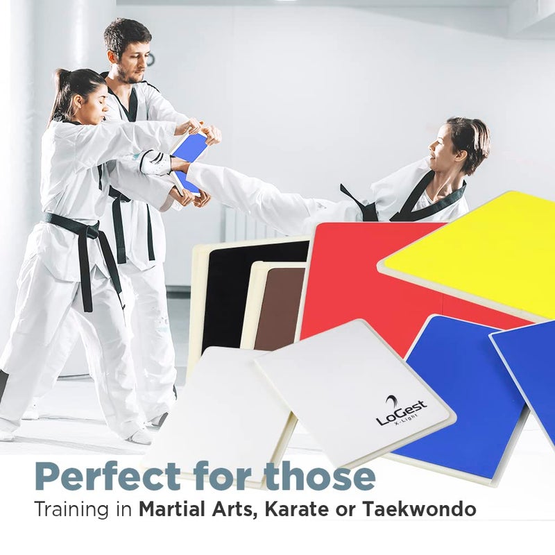 Logest Rebreakable Boards Martial Arts - Taekwondo Karate MMA Boards - Reusable Plastic Training Breaking Boards for Kids & Adults Available in 4 Levels (6 Levels Set - White Y B R B Black) - Image 5
