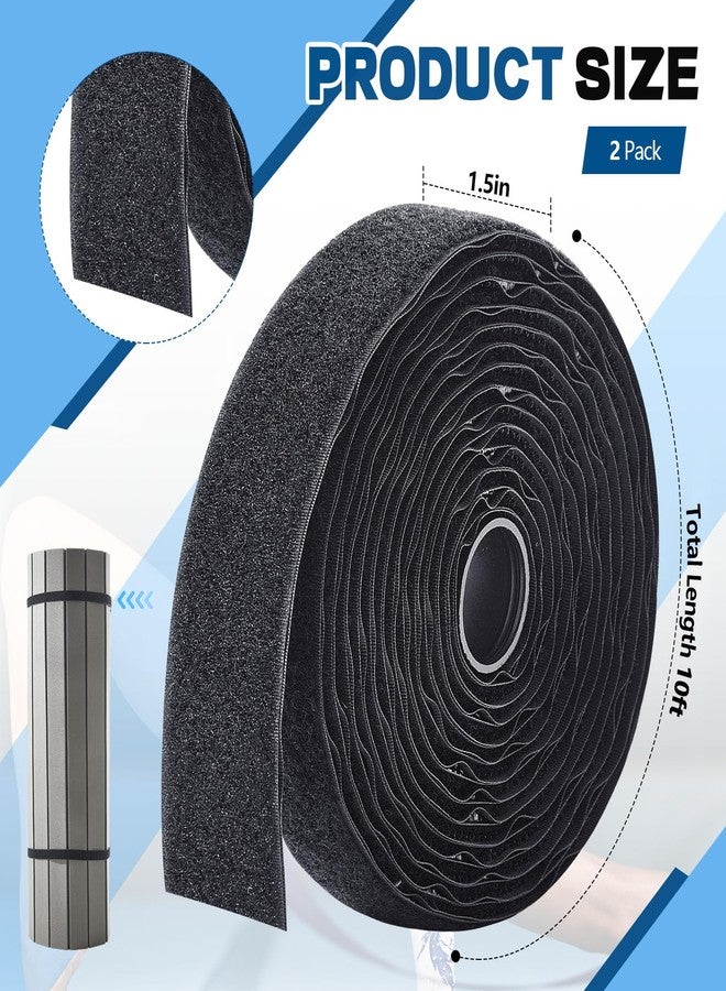 Dansydaisy Pack of 2 10ft x 1.5 Inch Wrestling Mat Storage Strap Cheer, Gymnastics, and Wrestling Mat Hook and Loop Storage Straps for Tumbling Mats - Image 2