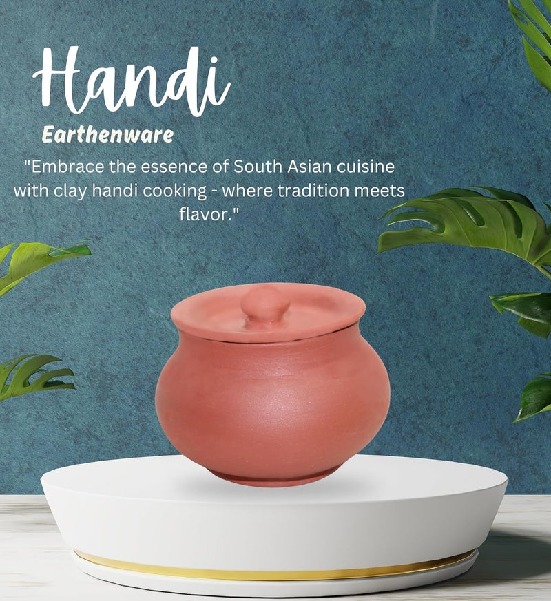 Stark Mart India Clay Curd Pot for Cooking, Clay Handi for Kitchen, Safe, Lightweight & Durable Clay Dahi Handi, Brown Colour 700ml (Pack of 1) Mathani Pot  - Image 4