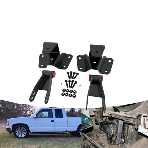 BST BSSP 4" Drop Kit Leveling Lowering Shackles Hangers Kits Compatible with 1973-1996 F-ord F-150 F100 Rear Drop Hangers & Shackles Drop Kit Lowering - Image 4