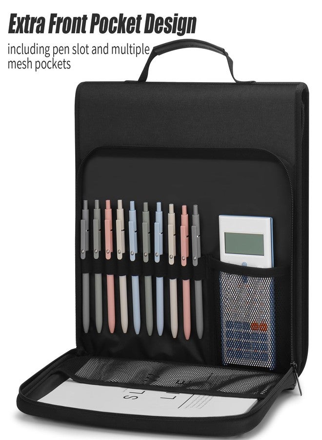 Uquelic Accordion File Organizer Binder with Multi Pockets, Expanding File Folders with 13 Pockets, Handle and Labels, Portable Home Travel Safe Storage for Letter A4 Files and More (Black) - Image 3