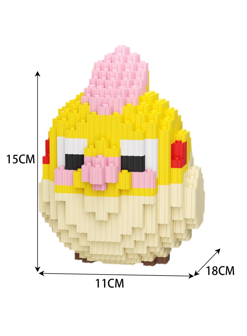 Miniature Small Particle Puzzle Building Blocks Gift Children's Educational Toy Puzzle (Yellow Bird) - Image 2