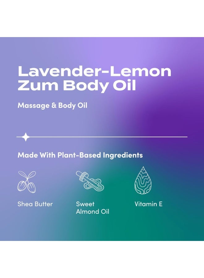 ZUM Indigo Wild Zum Massage and Body Oil - Lavender-Lemon - 4 fl oz - Image 4