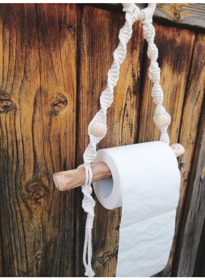 Antikiano Macrame paper roll tissue holder - Image 2