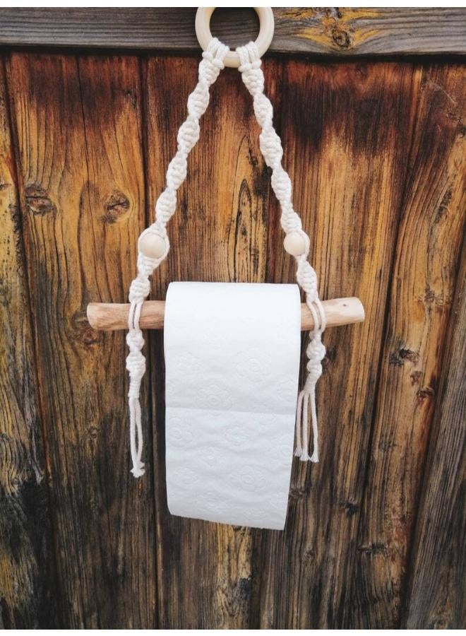 Antikiano Macrame paper roll tissue holder - Image 1