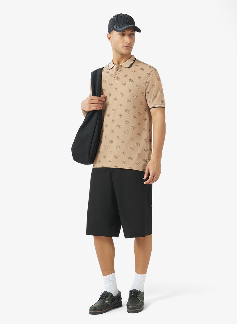 Ben Sherman Printed Pique Polo - Image 4