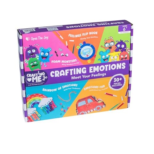 Open The Joy Crafting Your Emotions DIY Emotional Awareness Mindfulness Craft Kit for Kids Creative Arts Sensory Play for Emotional Regulation SelfExpression Ages 4 and Up - Image 1