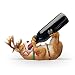 True Reindeer Polyresin Wine Bottle Holder  Table Top and Counter Wine Rack Animal Home Decor Set of 1 Brown Holds 1 Standard Wine Bottle - Image 2