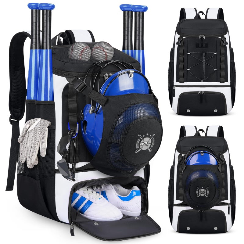 SDYSM Baseball Bag Lightweight Softball Bags for Adults Youth 40L Large Baseball Backpack with Shoe Compartment, Helmet Holder, Fence Hook Waterproof Softball Bats Bag for T-Ball & Softball Equipment - Image 1