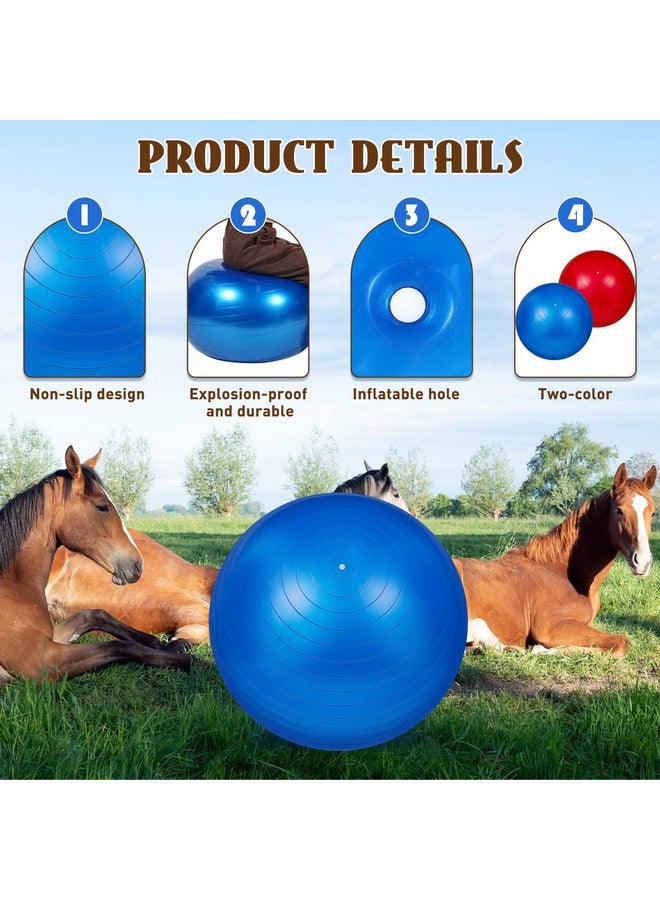 Sotiff 2 Pcs 30 Inch Large Horse Ball for Play Herding Horse Ball for Anti Burst Soccer Toys, Pump Included - Image 3