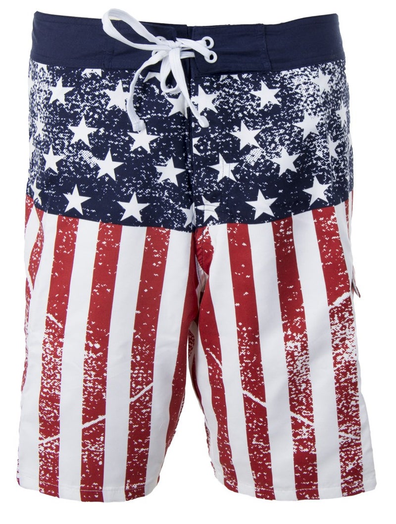 Calhoun Men's USA Flag Distressed Boardshorts (Large) - Image 2