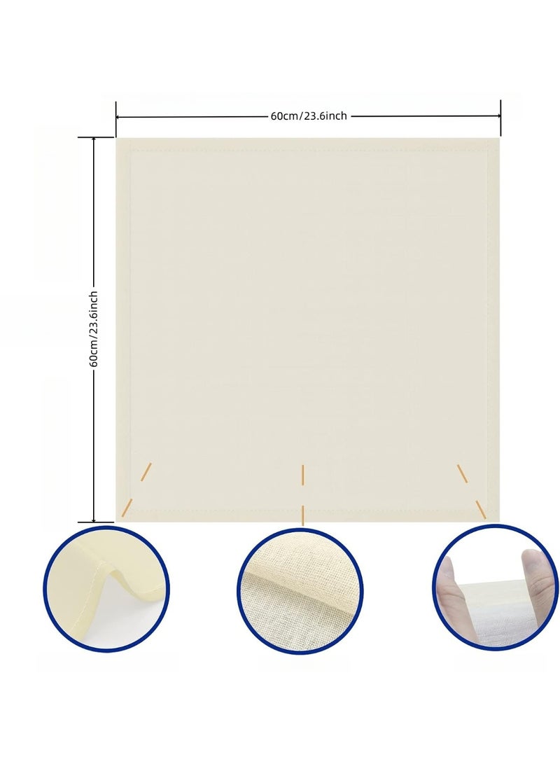 6 PCS Reusable Cheesecloth, Grade 100, 60*60CM Hemmed Cheese Cloth for Straining Craft, 100% Cotton Unbleached Cloth Strainer for Cooking, Baking, Juicing, Cheese Making - Image 3