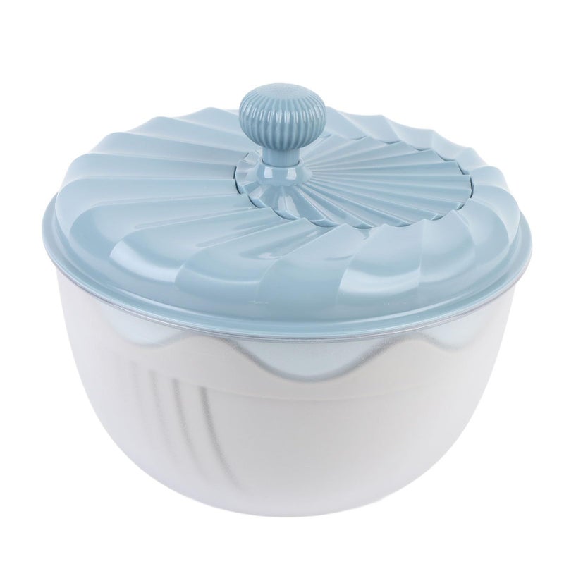 Large Capacity Nordic Blue Salad Spinner Vegetable Washer Bowl with Lid - Image 2