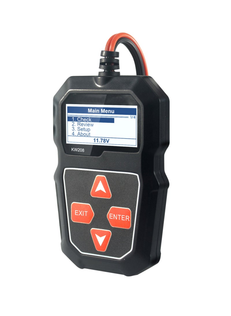 Konnwei KW208 12V Car Battery Load Tester Professional Automotive Alternator Analyzer - Waveform Voltage Test for Car/Boat/Motorcycle - Image 3