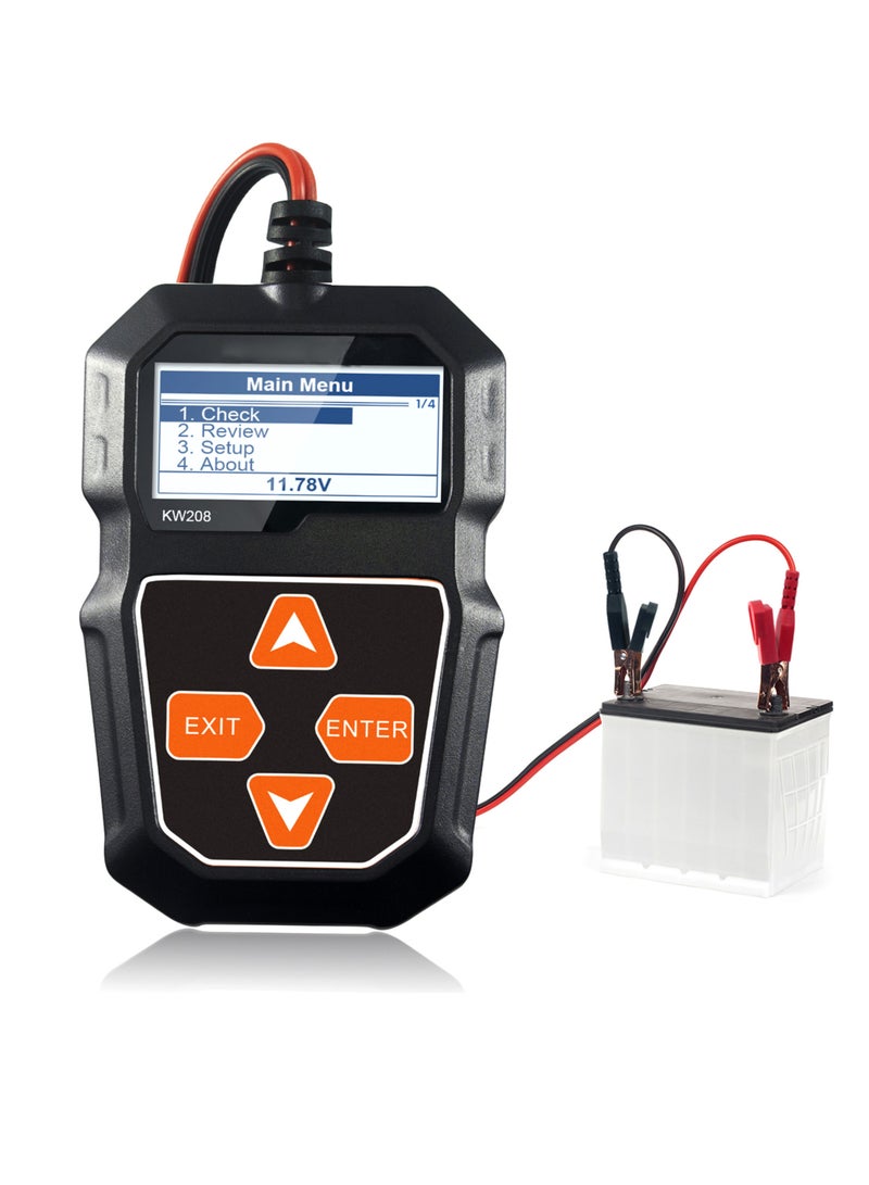 Konnwei KW208 12V Car Battery Load Tester Professional Automotive Alternator Analyzer - Waveform Voltage Test for Car/Boat/Motorcycle - Image 2