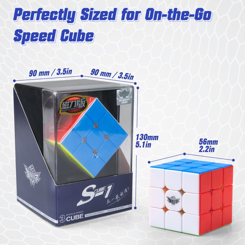 D-FantiX Magnetic Speed Cube 3x3x3, Cyclone Boys Professional Stickerless High Speed Cube, Magnet Magic Cube Puzzle Toy for Kids and Adults, Solving Brain Teaser Gift Idea - Image 2