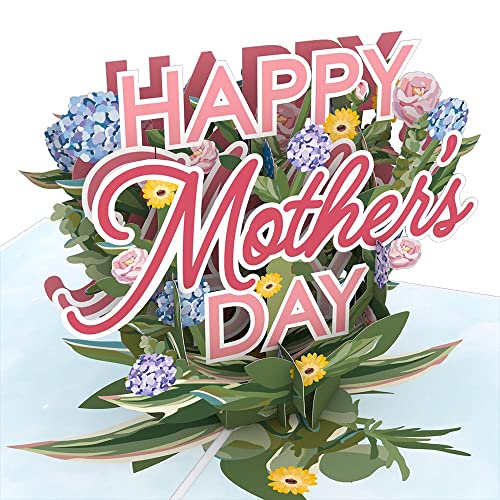 Lovepop Happy Mother's Day Pop-Up Card for Her - 3D Greeting Cards for Mom, Wife, Women - Hydrangeas - 5" x 7" Floral Card - Blank Notecard & Envelope Included - Image 1