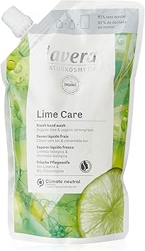 lavera كيس إعادة تعبئة لافيرا للعناية بالليمون سائل غسيل اليدين عضوي ليمون عضوي عشب الليمون تنظيف لطيف نباتي pH محايد 500 مل - Image 1