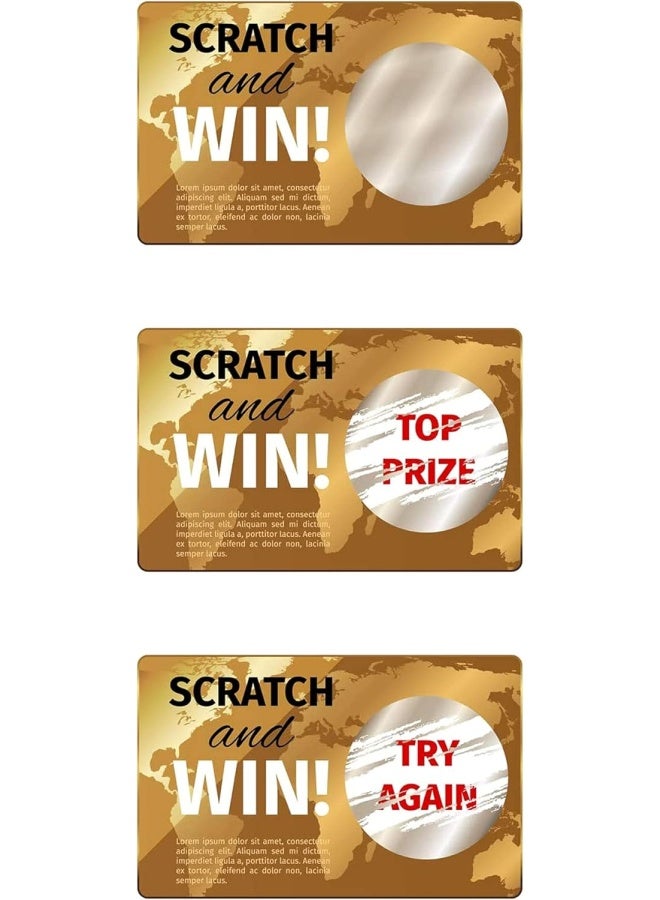 Premify 300 Pieces 1 Inch Silver Scratch Off Stickers Roll, Paste This Round Sticker On Text & Scratch To Reveal It, Used For Gifts, Crafts, Gift Decoration, Notes Card, Pantry Scratch Off Party Labels - Image 3