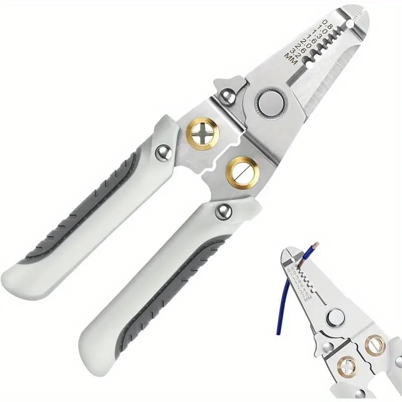 XBEY XBEY 5 in 1 Multifunctional Plier Set with 5 Interchangeable Tool Head Wire Stripper Crimping Plier Cable Cutter Electrician Scissor Linesman Plier Kit Cream Plier Wire - Image 1