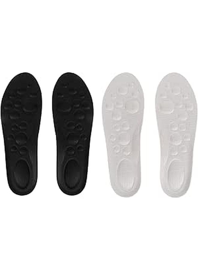 Shock Absorbing Insoles 2 Pairs Gray Black Arch Support Breathable Anti Odor Size 28 32 - Image 1